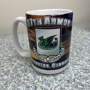 Cuppa 37th Armor Mug Friedberg Germany Military Courage Conquers Dragon Ceramic